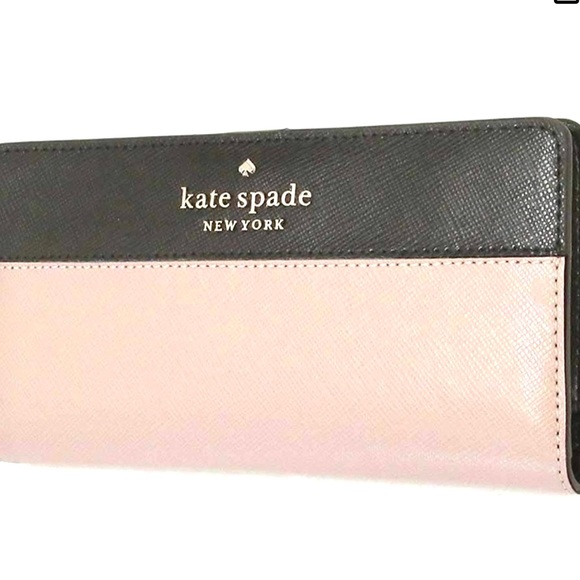 Kate Spade New York Staci colorblock large slim bifold wallet Blush Pink - Picture 6 of 6